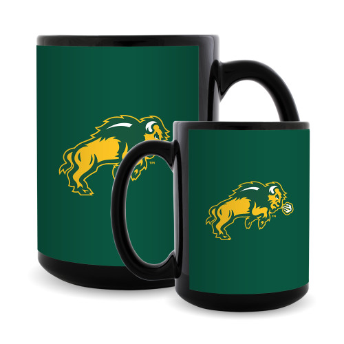 Full Color Black Mug 15oz-Full Bison