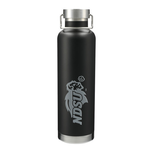 Thor Copper Vacuum Insulated Black Bottle 32oz-Primary Mark Engraved
