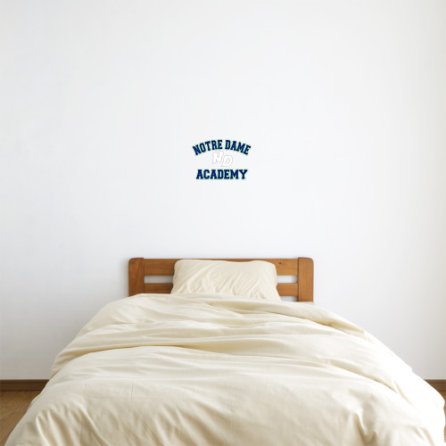 1 ft x 1 ft Fan WallSkinz-Notre Dame de La Baie Academy Notre Dame Academy ND Stacked 2 Color