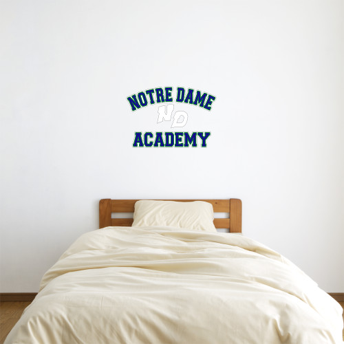 2 ft x 2 ft Fan WallSkinz-Notre Dame de La Baie Academy Notre Dame Academy ND Stacked 2 Color
