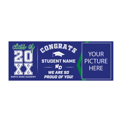 Personalized 3 x 8 Graduation Banner-Congrats Personalized Banner