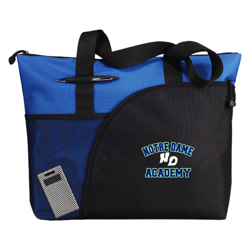 Excel Royal Sport Utility Tote-Notre Dame de La Baie Academy Notre Dame Academy ND Stacked 2 Color