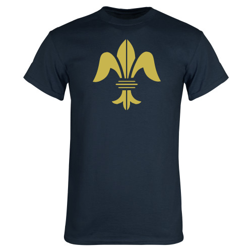 Navy T Shirt-Fleur de Lis Premontre