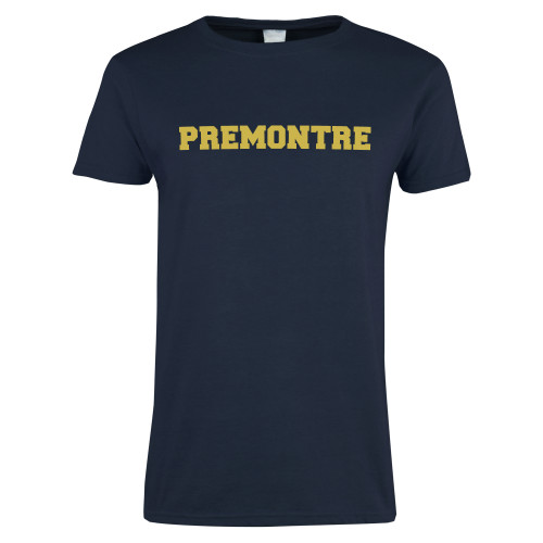 Womens Short Sleeve Navy Tee-Premontre