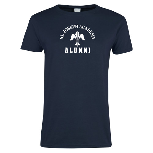 Womens Short Sleeve Navy Tee-St. Joseph Academy Alumni