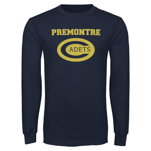 Navy Long Sleeve T-Shirt-Premontre Cadets