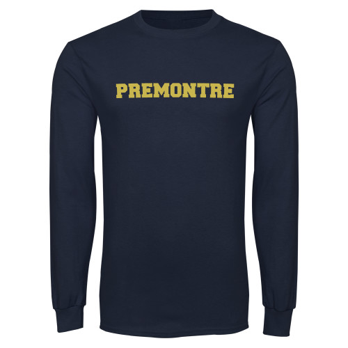Navy Long Sleeve T-Shirt-Premontre