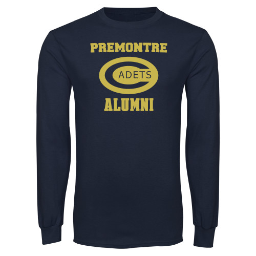 Navy Long Sleeve T-Shirt-Premontre Alumni