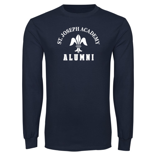 Navy Long Sleeve T Shirt-St. Joseph Academy Alumni
