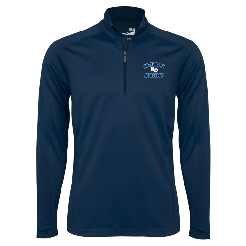 Syntrel Navy Interlock 1/4 Zip-Notre Dame de La Baie Academy Notre Dame Academy ND Stacked 2 Color