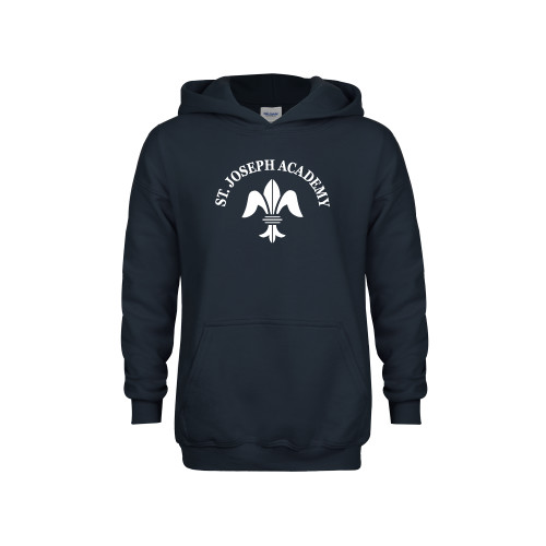 Youth Navy Fleece Hoodie-Notre Dame de La Baie Academy St. Joseph Academy