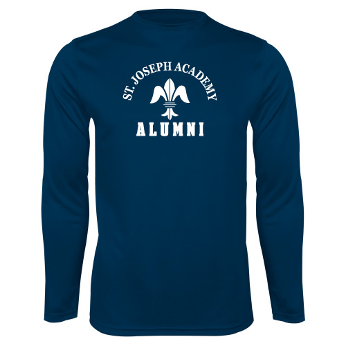 Navy Performance Long Sleeve Shirt-St. Joseph Academy Alumni