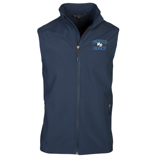 Navy Softshell Core Vest-Notre Dame de La Baie Academy Notre Dame Academy ND Stacked 2 Color