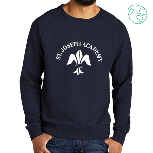 Allmade Navy Organic French Terry Crewneck Sweatshirt-Notre Dame de La Baie Academy St. Joseph Academy