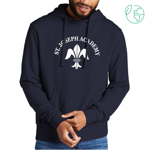 Allmade Navy Organic French Terry Pullover Hoodie-Notre Dame de La Baie Academy St. Joseph Academy