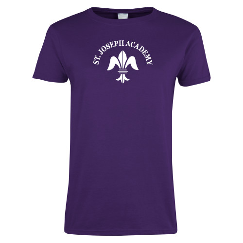 Womens Purple Short Sleeve Tee-Notre Dame de La Baie Academy St. Joseph Academy