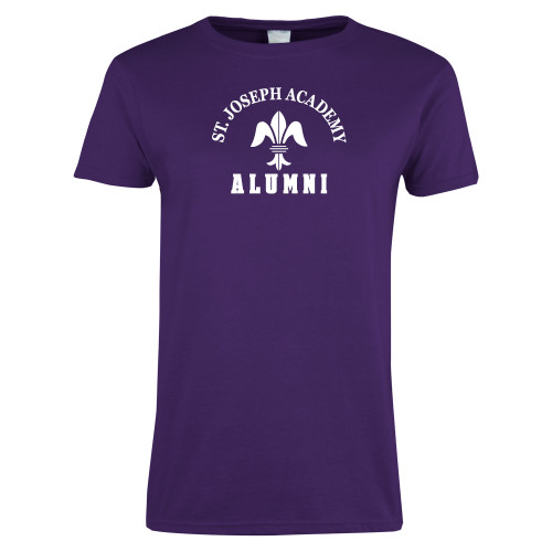 Womens Purple Short Sleeve Tee-St. Joseph Academy Alumni