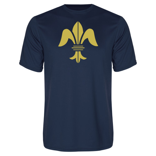 Navy Performance Tee-Fleur de Lis Premontre