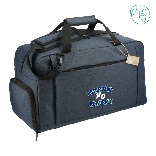 Aft Recycled PET 21 Inch Navy Duffel-Notre Dame de La Baie Academy Notre Dame Academy ND Stacked 2 Color