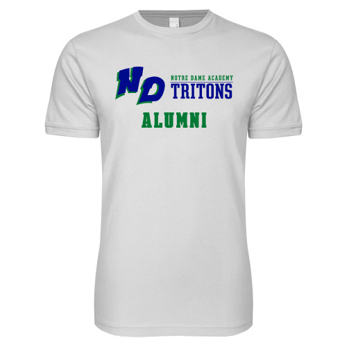 Next Level White SoftStyle T Shirt-Notre Dame de La Baie Academy Alumni