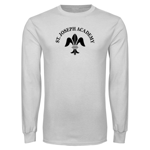 White Long Sleeve T Shirt-Notre Dame de La Baie Academy St. Joseph Academy