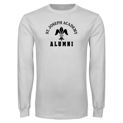 White Long Sleeve T Shirt-St. Joseph Academy Alumni