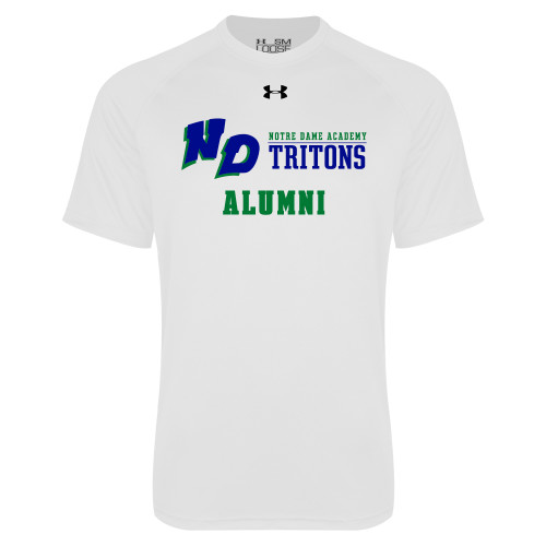 Under Armour White Tech Tee-Notre Dame de La Baie Academy Alumni