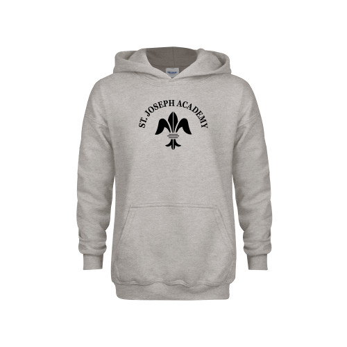Youth Grey Fleece Hood-Notre Dame de La Baie Academy St. Joseph Academy