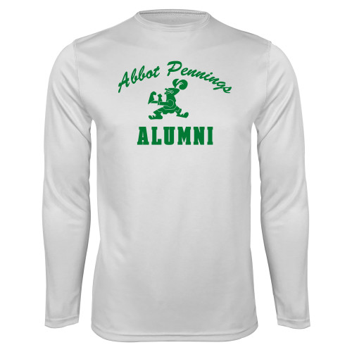 White Performance Long Sleeve Shirt-Abbot Pennings Alumni