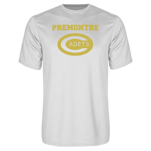 White Performance Tee-Premontre Cadets