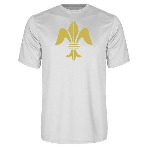 White Performance Tee-Fleur de Lis Premontre