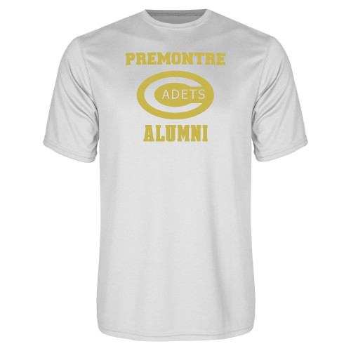 White Performance Tee-Premontre Alumni