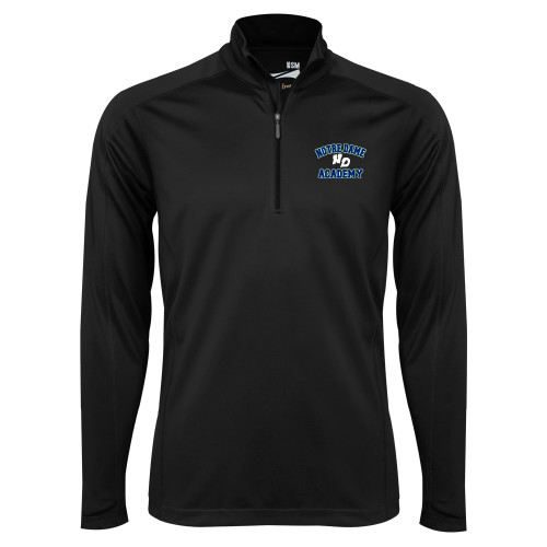 Syntrel Black Interlock 1/4 Zip-Notre Dame de La Baie Academy Notre Dame Academy ND Stacked 2 Color