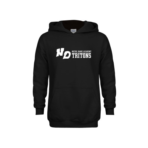 Youth Black Fleece Hoodie-Notre Dame de La Baie Academy Notre Dame AcademyTritons ND Flat