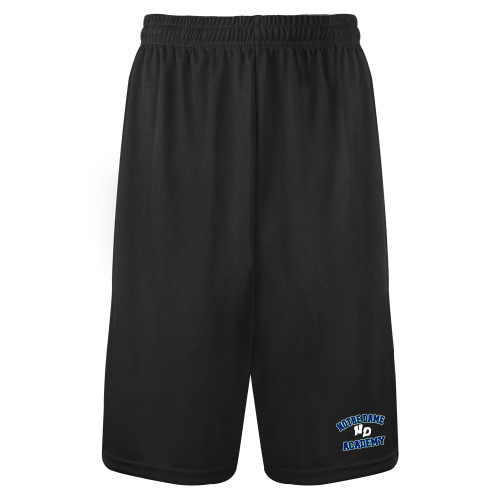 Black Performance Classic 9 Inch Short-Notre Dame de La Baie Academy Notre Dame Academy ND Stacked 2 Color