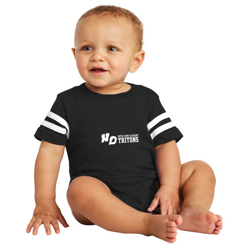 Vintage Black Jersey Onesie-Notre Dame de La Baie Academy Notre Dame AcademyTritons ND Flat