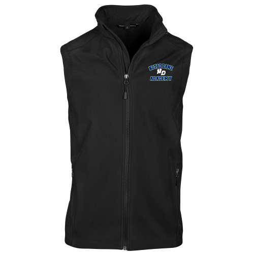 Black Softshell Core Vest-Notre Dame de La Baie Academy Notre Dame Academy ND Stacked 2 Color