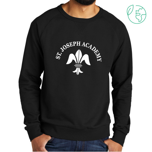 Allmade Black Organic French Terry Crewneck Sweatshirt-Notre Dame de La Baie Academy St. Joseph Academy