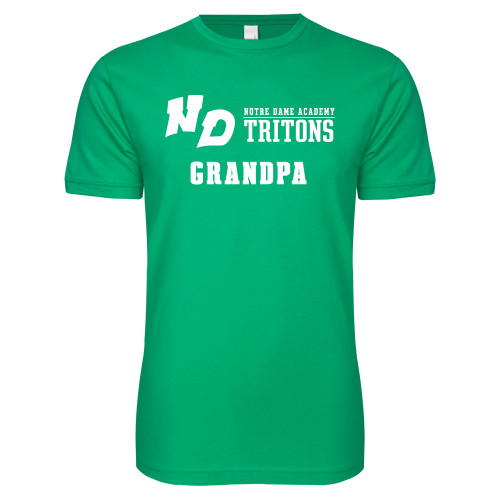 Next Level Kelly Green SoftStyle T Shirt-Notre Dame de La Baie Academy Grandpa