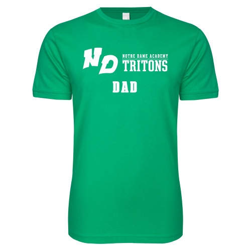 Next Level Kelly Green SoftStyle T Shirt-Notre Dame de La Baie Academy Dad