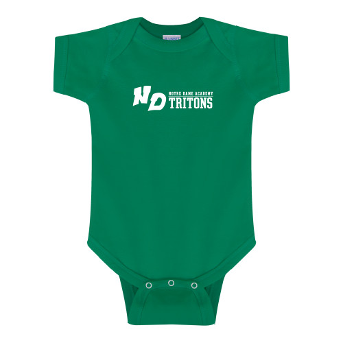 Kelly Green Infant Onesie-Notre Dame de La Baie Academy Notre Dame AcademyTritons ND Flat
