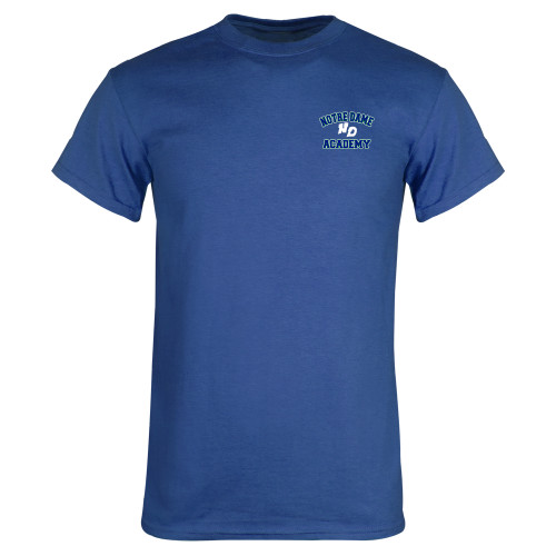 Royal T Shirt-Notre Dame de La Baie Academy Notre Dame Academy ND Stacked 2 Color