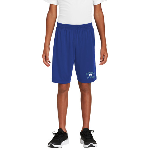 Youth Royal Competitor Shorts-Notre Dame de La Baie Academy Notre Dame Academy ND Stacked 2 Color