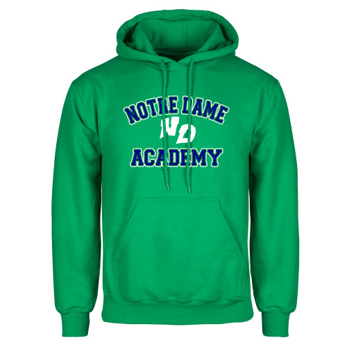 Kelly Green Fleece Hoodie-Notre Dame de La Baie Academy Notre Dame Academy ND Stacked 2 Color