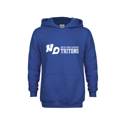 Youth Royal Fleece Hoodie-Notre Dame de La Baie Academy Notre Dame AcademyTritons ND Flat