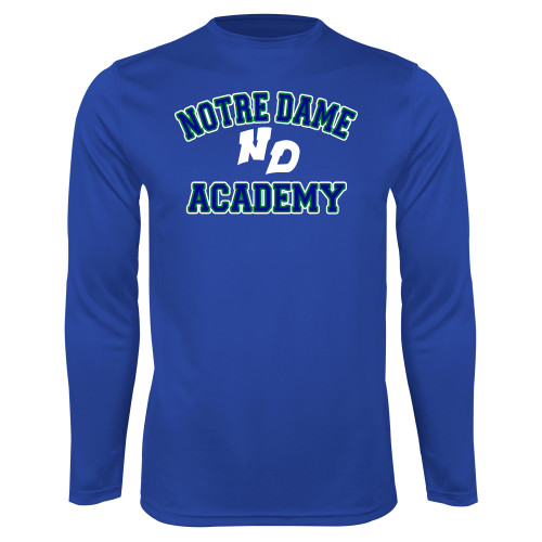 Royal Performance Long Sleeve Shirt-Notre Dame de La Baie Academy Notre Dame Academy ND Stacked 2 Color