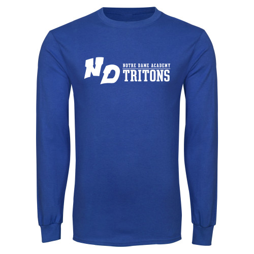 Royal Long Sleeve T Shirt-Notre Dame de La Baie Academy Notre Dame AcademyTritons ND Flat