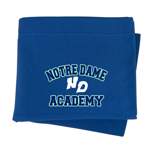 Royal Sweatshirt Blanket-Notre Dame de La Baie Academy Notre Dame Academy ND Stacked 2 Color
