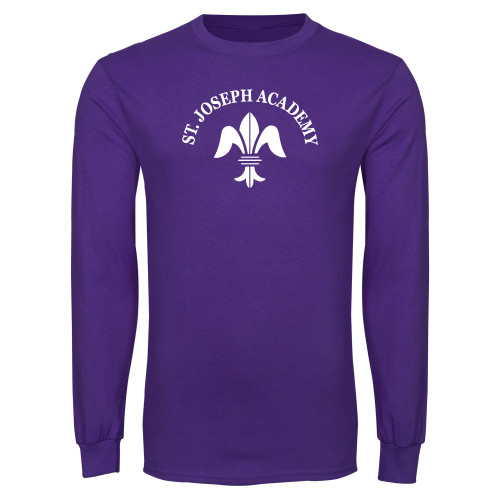 Purple Long Sleeve T Shirt-Notre Dame de La Baie Academy St. Joseph Academy