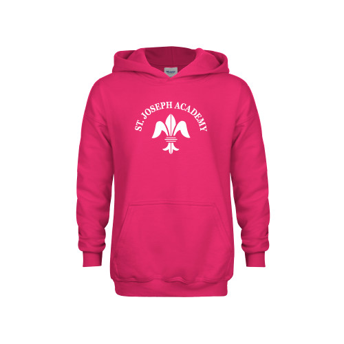 Youth Hot Pink Fleece Hoodie-Notre Dame de La Baie Academy St. Joseph Academy